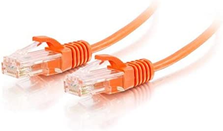 C2g/ cables to go C2G 01177 Cat6 Slim Cable - Snagless Unshielded Slim Ethernet Network Patch Cable, Orange (5 Feet, 1.52 Meters) 5'