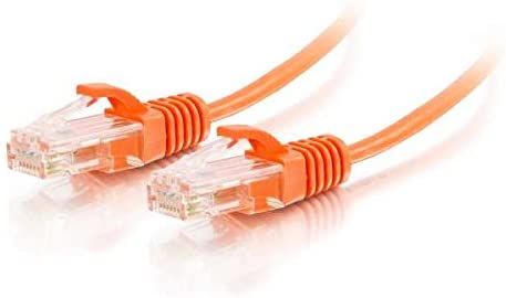 C2g/ cables to go C2G 01179 Cat6 Snagless Unshielded (UTP) Slim Ethernet Network Patch Cable, Orange (10 Feet) 10'