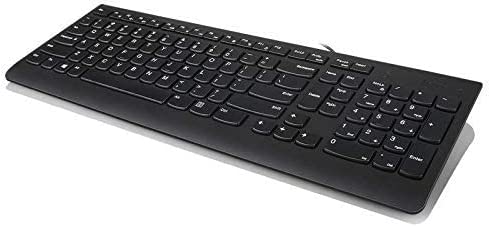 Lenovo 300 USB Combo, Full-Size Wired Keyboard & Mouse, Ergonomic, Left or Right Hand Mouse, Optical Mouse, GX30M39606, Black Keyboard + Mouse Black