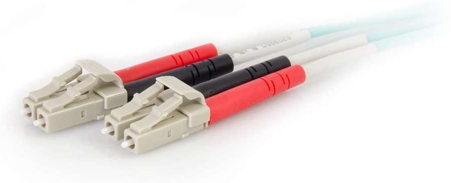 C2g/ cables to go C2G 00999 OM4 Fiber Optic Cable - LC-LC 50/125 Duplex Multimode PVC Fiber Cable, Aqua (9.8 Feet, 3 Meters)