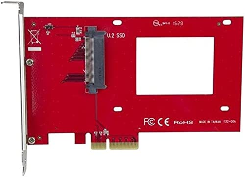 StarTech.com U.2 to PCIe Adapter - x4 PCIe - For 2.5" U.2 NVMe SSD - SFF-8639 PCIe Adapter - U.2 SSD - PCIe SSD - U.2 drive (PEX4SFF8639) 0.9" x 4.8" x 6.5" PCIe