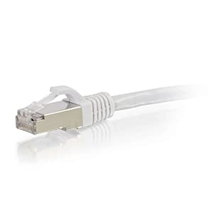 C2g/ cables to go C2G 00914 Cat6 Cable - Snagless Shielded Ethernet Network Patch Cable, White (1 Foot, 0.30 Meters) 1 Foot White