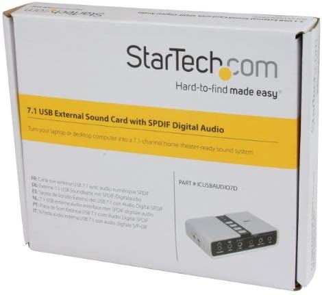 StarTech ICUSBAUDIO7D 7.1 USB Audio Adapter External Sound Card Retail
