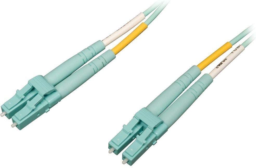 Tripp Lite 10-Ft Fiber Optic Lc/Lc Duplex Patch Cable, Aqua N820-03M-Om4