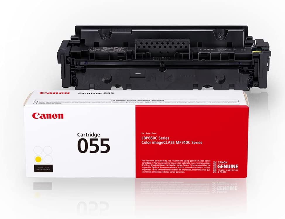 Canon Genuine Toner, Cartridge 055 Cyan (3015C001) 1 Pack Color imageCLASS MF741Cdw, MF743Cdw, MF745Cdw, MF746Cdw,LBP664Cdw Laser Printers & Canon Genuine Toner & Canon Genuine Toner Cyan Standard Toner + Toner Yellow + Toner, Black