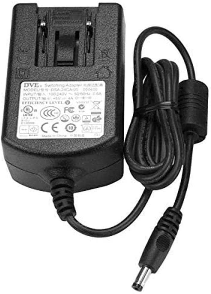 StarTech.com Replacement 5V DC Power Adapter - 5 Volts, 4 Amps - Power Adapter - AC 100-240 V - SVA5M4NEUA 5V, 4A C-type Barrel Connector