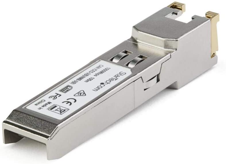 StarTech.com Cisco GLC-TE Compatible Module - 1000BASE-T Copper Industrial Gigabit Ethernet Transceiver - SFP to RJ45 Cat6/Cat5e 100m Extended Temp - Cisco Firepower, IE 2000, C9500, C2960 (GLCTEST)