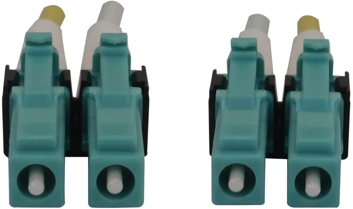 Tripp Lite Switchable Fiber Cable, 400G Duplex Multimode 50/125 OM4 (LC Duplex-PC/LC Duplex-PC), Round LSZH Jacket, Aqua, 1 Meter / 3.3 Feet, Lifetime Limited Manufacturer's Warranty (N820X-01M-OM4) 3.3 ft / 1M