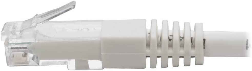 Tripp Lite Cat6 Cat5e Gigabit Molded Patch Cable RJ45 M/M 550MHz 15 ft. White