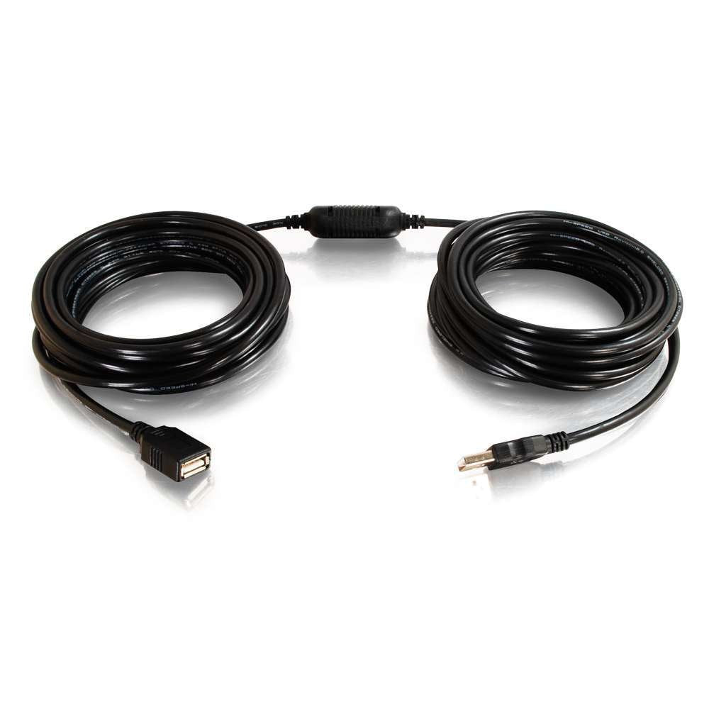 C2g/ cables to go C2G 38999 USB Active Extension Cable - USB 2.0 A Male to A Female Cable, Center Booster Format, Black (39.4 Feet, 12 Meters) USB A Male to A Female 39.4 Feet Black