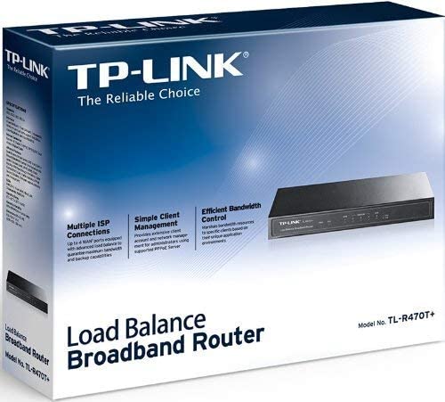 TP-Link Safestream Multi WAN Router | 4 10/100M WAN Ports w/ Load Balance Function | Portal Authencation Access Management | Abundant Security Features | Lightning Protection(TL-R470T+) 5 Port Router