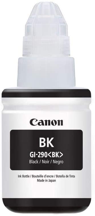 Genuine Canon GI-290 Black Ink Bottle for PIXMA MegaTank, Black Pigment Black
