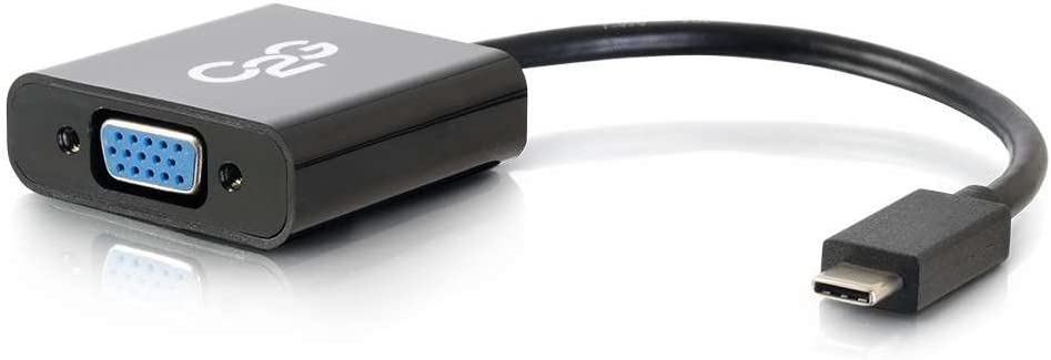 C2g/ cables to go C2G 29471 USB 3.1 USB-C to VGA (PC) Video Adapter, TAA Compliant, Black USB 3.1 to VGA black Black