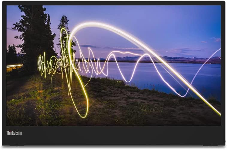 Lenovo ThinkVision M15 15.6" Full HD WLED LCD Monitor - 16:9 - Raven Black