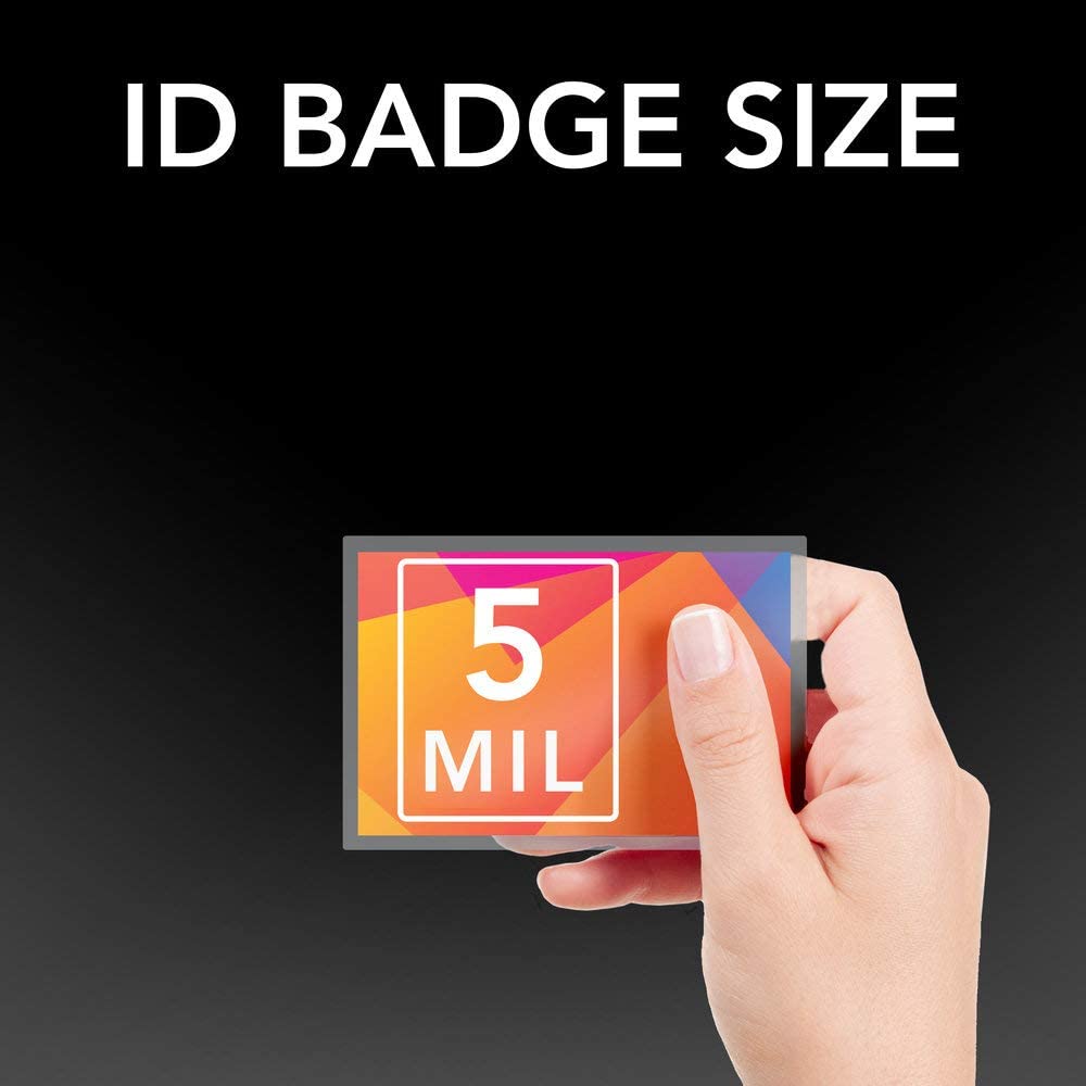 GBC Thermal Laminating Sheets / Pouches, ID Card Size, 5 Mil, Heat Seal Ultra Clear, 100 Pack (56005) Badge/ID Card