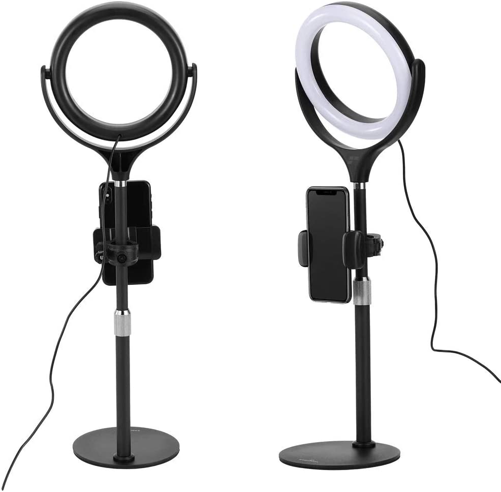 ERGOPIXEL Desktop Tripod Stand W/LED Ring Light, Black (EP-PC0001)