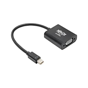 Tripp Lite Mini DisplayPort 1.2 to VGA Adapter Converter Active 1920 x 1200, 1080p Black mDP to VGA (P137-06N-VGAV2B) VGA (Black)