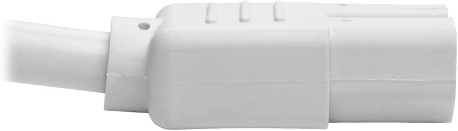 Tripp Lite 3ft Heavy Duty Computer Power Extension Cord 15A, 14 AWG, C14 to C15, White 3'(P018-003-AWH) White 3 ft. Power Cord