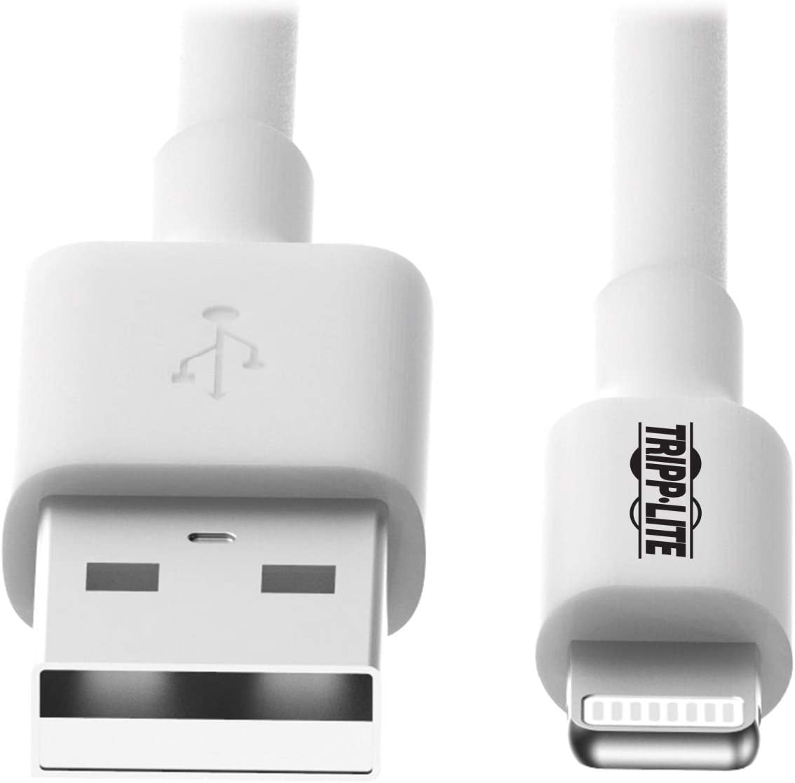 Tripp Lite USB-A to Lightning Charging & Data Cable, MFi Certified for Apple iPhone, iPad & iPod - White, 3 Feet / 1 Meter, 2-Year Warranty (M100-003-WH) White 3 ft.