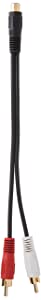 C2g/ cables to go C2G Value Series One RCA Female to Two RCA Male Y-Cable, Black (6 Inches) - 03181 RCA Female to RCA Male 0.5 Feet Black