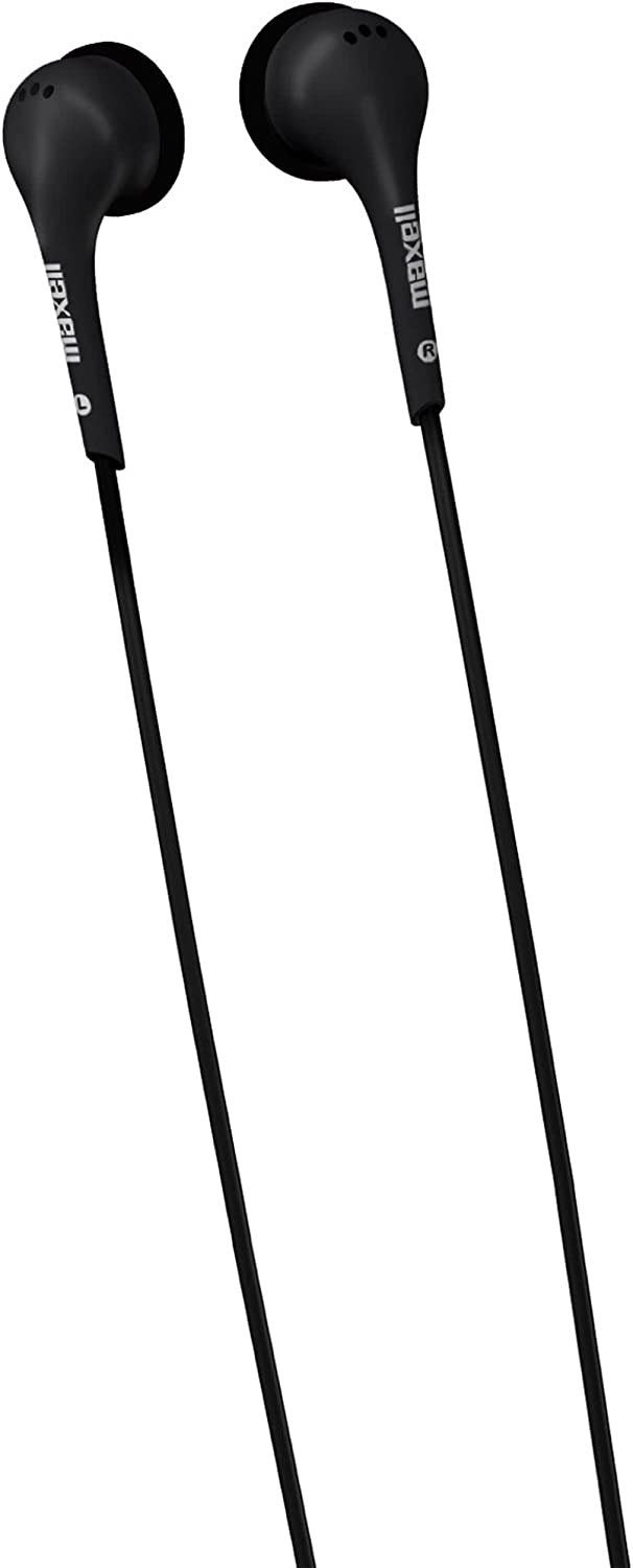 Maxell EB125 Stereo Ear Buds 190568 (Black) Standard Packaging