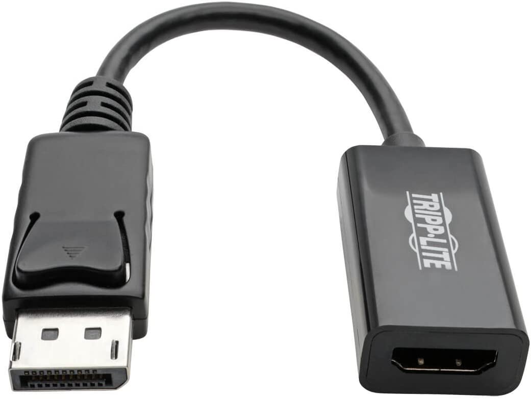 Tripp Lite DisplayPort to HDMI Adapter Converter 4K @ 60Hz, Latching Connector, DP 1.2 to HDMI 2.0 M/F, DP to HDMI (P136-06N-H2V2LB),Black