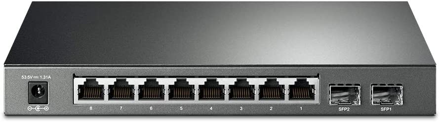 TP-Link TL-SG2210P V3, Jetstream 8 Port Gigabit Smart Managed PoE Switch, 8 PoE+ Ports @61W, 2 SFP Slots, Omada SDN Integrated, PoE Recovery, IPv6, Static Routing, Limited Lifetime Protection 8 Port PoE+, 2 SFP Slots, 61W