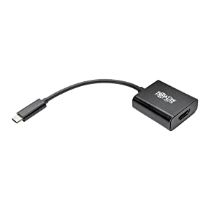 Tripp Lite USB C to HDMI Adapter Converter M/F 4K @ 24/25/30Hz USB Type C to HDMI Thunderbolt 3 Black (U444-06N-HDB-AM)