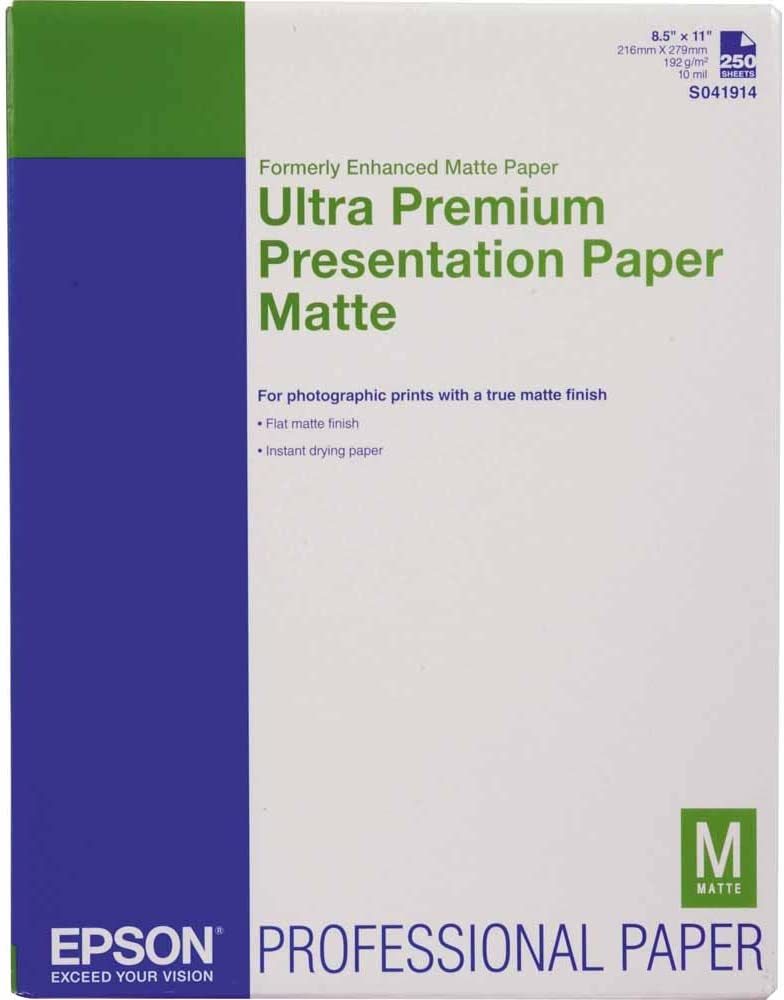 Epson Enhanced Matte Paper 8.5In x 11In 250 Sheets 8.5x11 250 Sheets