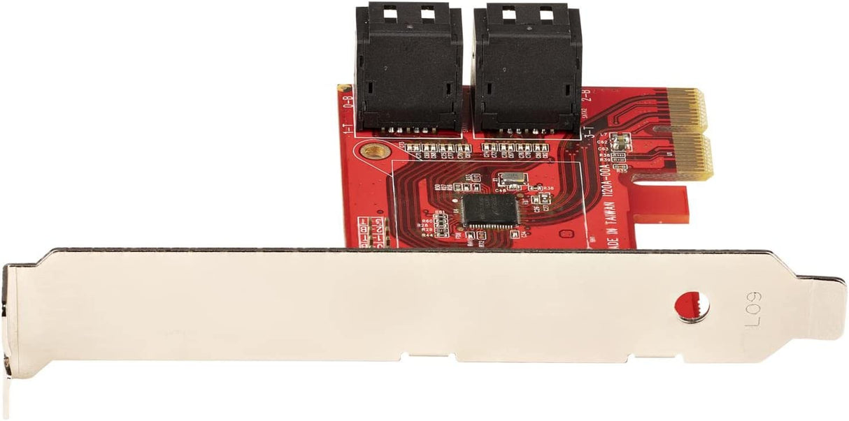 StarTech.com SATA PCIe Card - 4 Port PCIe SATA Expansion Card - 6Gbps - Low/Full Profile - Stacked SATA Connectors - ASM1164 Non-Raid - PCI Express to SATA Converter (4P6G-PCIE-SATA-CARD) PCIe 3.0 | 4 Ports