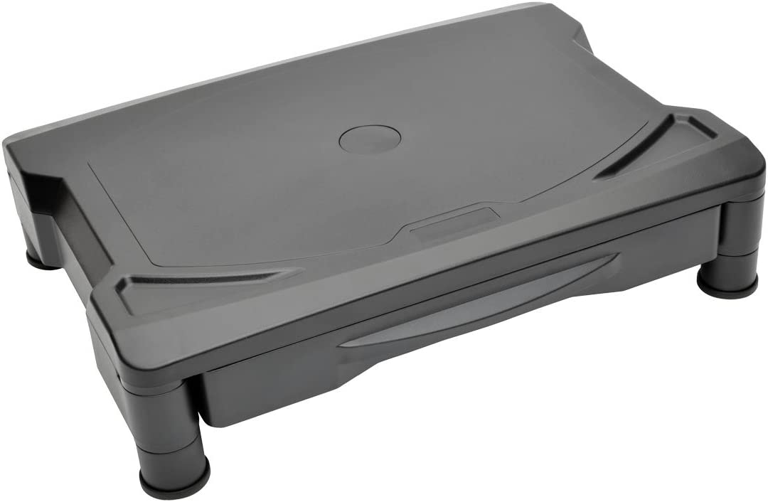 Tripp Lite LCD Display TV Monitor Riser Stand w/ Storage Drawer, Raises up to 4.7in.for Monitors, Printers or Laptops (MR1612D1)