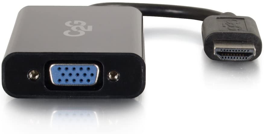 C2g/ cables to go C2G 41351 HDMI Male to VGA and Stereo Audio Female Adapter Converter, Black HDMI Male to VGA Female Audio Adapter Converter
