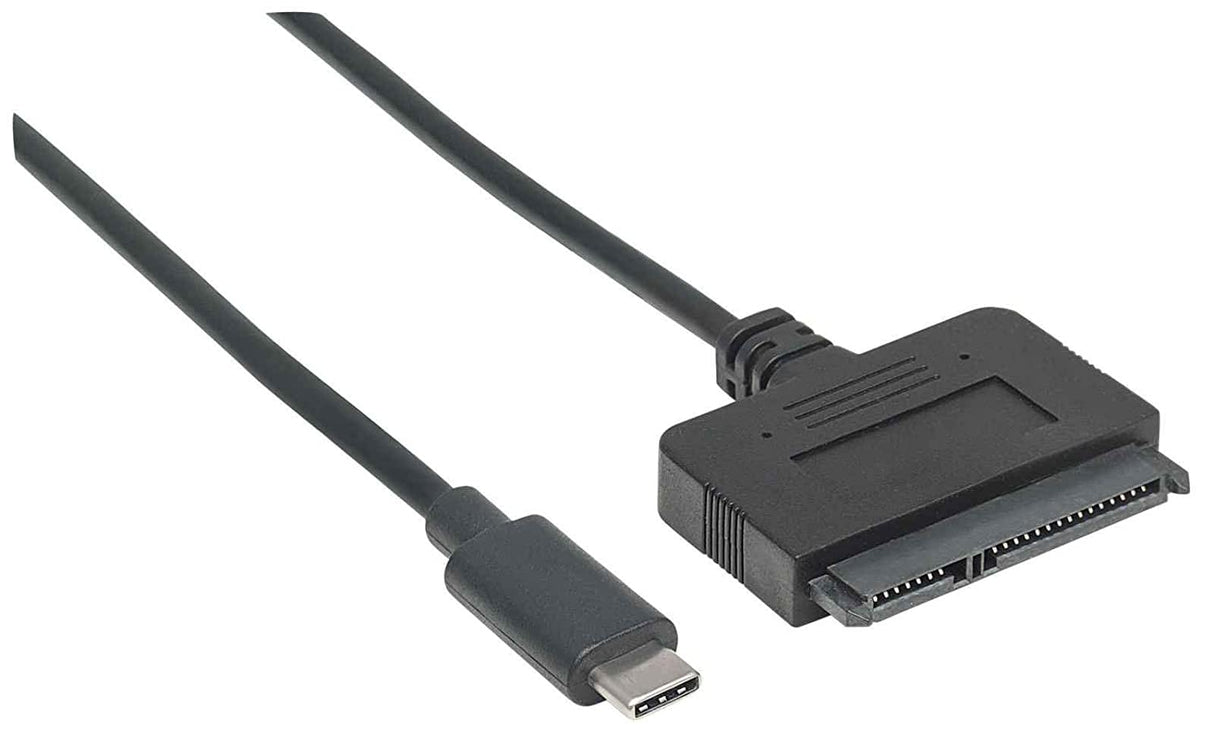 MANHATTAN Super Speed ??& Sata Adapter from USB-C 3.1 (152495) Black Adapter, 10 Gbps (Blister) USB-C to SATA 2.5 Inch Adapter