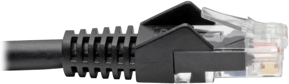 Tripp Lite Cat6 Gigabit Ethernet Snagless Molded Patch Cable, 24 AWG 550Mhz Premium UTP, Black GbE RJ45 M/M 6in 6" (N201-06N-BK)