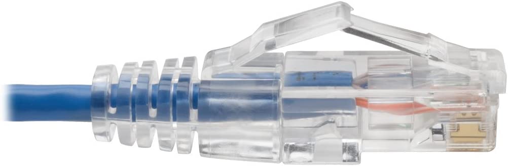 Tripp Lite Cat6 Gigabit Snagless Molded Slim UTP Patch Cable RJ45 M/M Blue 6in 6" (N201-S6N-BL)