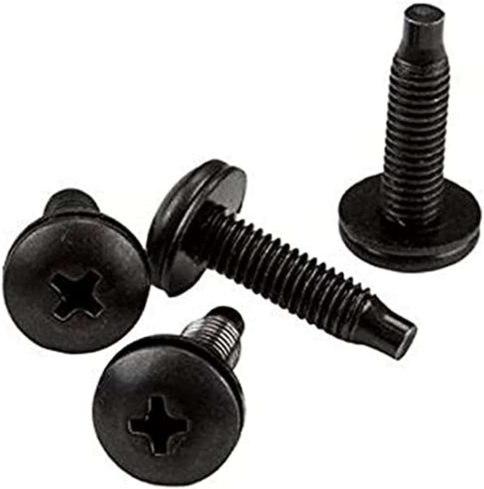StarTech.com Server Rack Screws - 50 Pack - 10-32 Screws - Rack Mount Screws - Network Rack Screws - Rack Mount Hardware (CABSCRWS1032) 50x 10-32 Black Mounting Screws