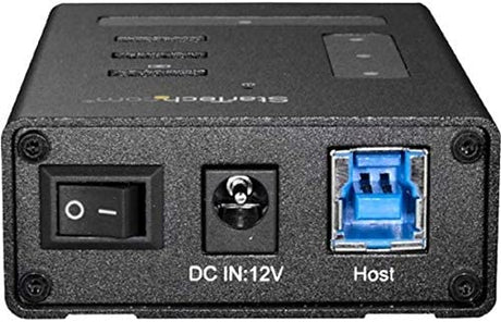 StarTech.com 4 Port USB 3.0 Hub - USB Type-A to 1x USB-C & 3x USB-A - Commercial Metal USB Hub - SuperSpeed 5Gbps USB 3.1/3.2 Gen 1 - Self Powered - BC 1.2 Fast Charge - Mountable/Rugged (HB30A3A1CST) 0.9" x 2.4" x 3.9" 3x USB-A + 1x USB-C
