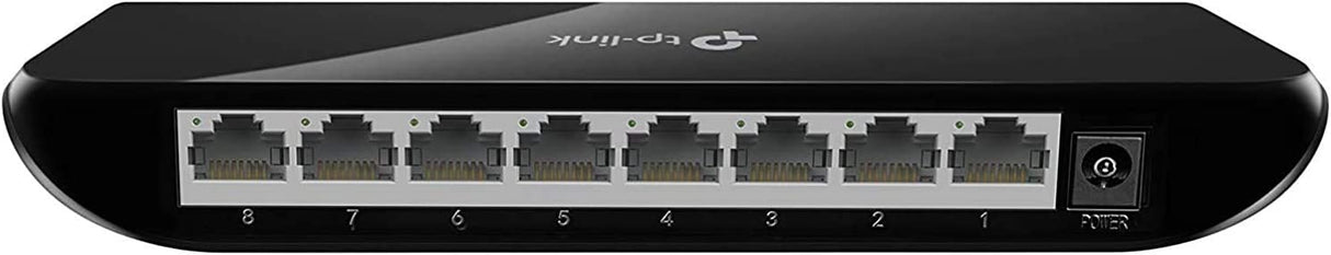 TP-Link 8 Port Gigabit Ethernet Network Switch | Plug and Play | Desktop or Wall-Mount | Plastic Case Ethernet Splitter | Fanless | Traffic Optimization | Unmanaged (TL-SG1008D)