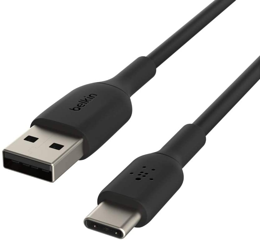 Belkin USB-C Cable (Boost Charge USB-C to USB Cable, USB Type-C Cable for Note10, S10, Pixel 4, iPad Pro, Nintendo Switch and more), 6ft/2m, Black (CAB001bt2MBK) Black 6.6 ft PVC Cable