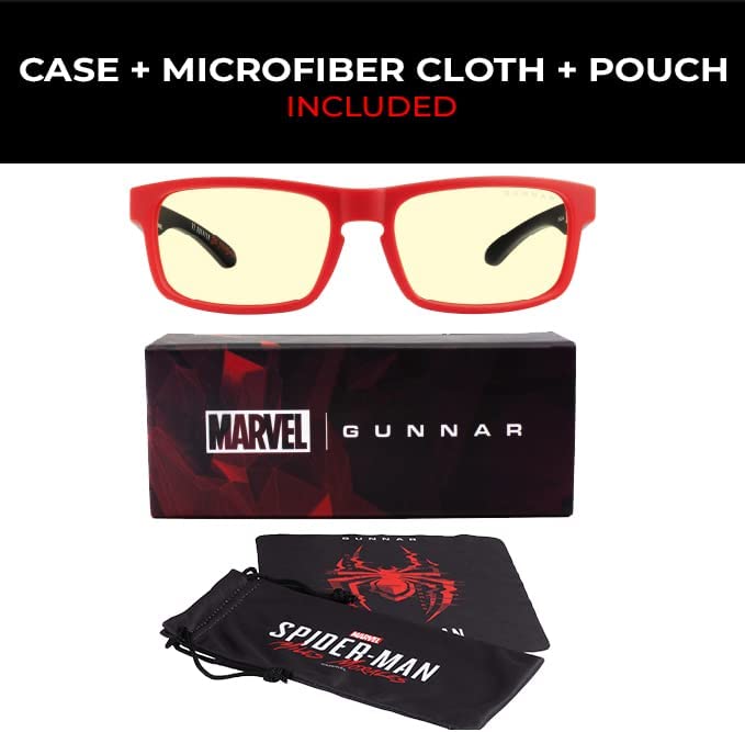 Gunnar optiks GUNNAR - Gaming Glasses - Blocks 65% Blue Light - Enigma Spider-man Amber Lens