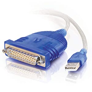 C2g/ cables to go C2G USB Adapter USB to DB25 Adapter Grey 6 Feet (1.82 Meters) Cables to Go 22429,Gray