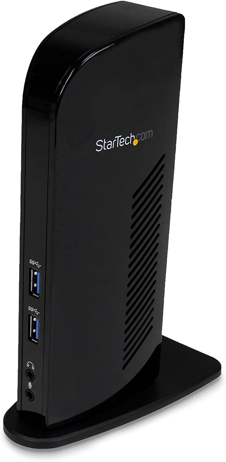StarTech.com Dual Monitor USB 3.0 Laptop Docking Station with HDMI/DVI/VGA & 6xUSB Ports - Universal USB Dock for Mac & Windows - Black (USB3SDOCKHD) 2 x monitor|2 x USB-A 3.0|4 x USB-A 2.0