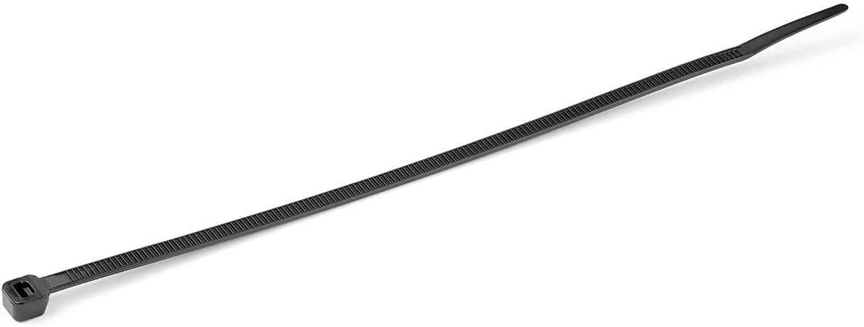 StarTech.com 10"(25cm) Cable Ties - 1/8"(4mm) Wide, 2-5/8"(68mm) Bundle Diameter, 50lb(22kg) Tensile Strength, Nylon Self Locking Zip Ties w/Curved Tip, 94V-2/UL Listed, 1000 Pack - Black 10 in | 50 lbs (22kg) Standard w/Self Locking 1000