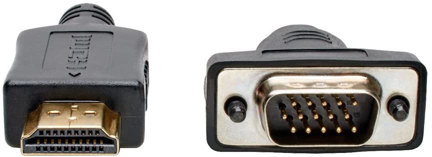 Tripp Lite HDMI to VGA Active Adapter Converter Cable Low Profile HD15 M/M 1080p 3ft (P566-003-VGA), Black 3ft. HDMI to VGA