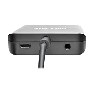 Tripp Lite HDMI Audio De-Embedder / Extractor with Built-In HDMI Cable UHD 4K x 2K (P130-06N-AUDIO),BLACK HDMI Extractor 6in