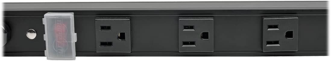 Tripp Lite 8 Outlet Power Strip, 120V, 15A, NEMA 5-15R, 5-15P Plug, Black, 24" (PS2408B) 8 Outlet, 15ft Cord (Black)