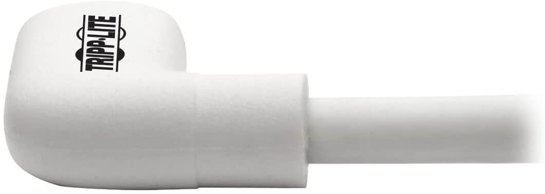 TRIPP LITE Right-Angle Lightning to USB Sync Charging Cable for iPhone iPad Apple White MFI Certified 3' (M100-003-LRA-WH) White 3 ft. (Right Angle)