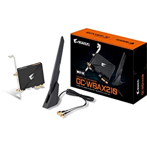GIGABYTE WiFi 6E GC-WBAX210 (2x2 802.11ax/ Tri-Band WiFi/ Bluetooth 5.2/ PCIe Expansion Card)