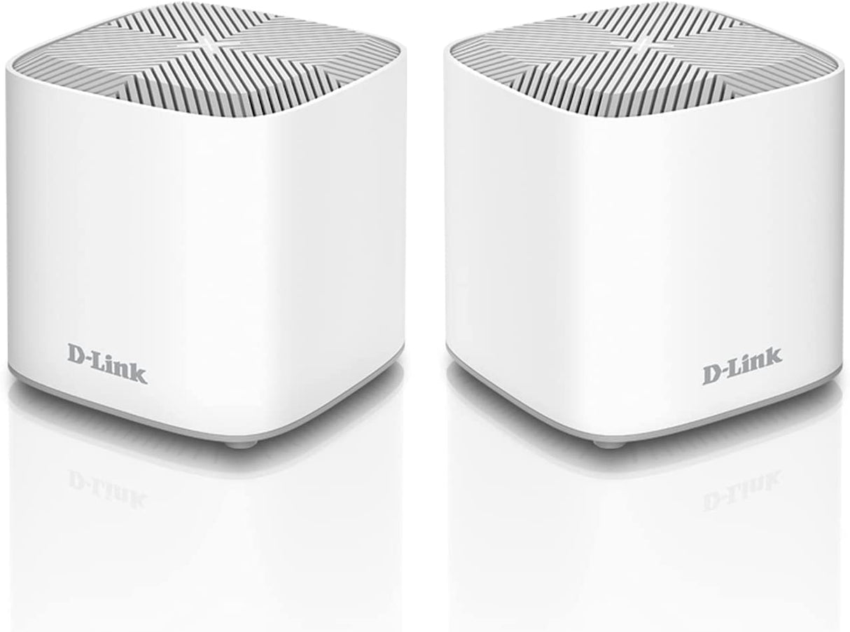 D-Link COVR AX1800 Whole Home Mesh Wi-Fi 6 System - Up to 4500 sq.ft. Coverage, Voice Control w/Amazon Alexa and Google Assistant, Enhanced Parental Controls, 2-Pack (COVR-X1862) WiFi 6 AX1800 Mesh Kit 2pk