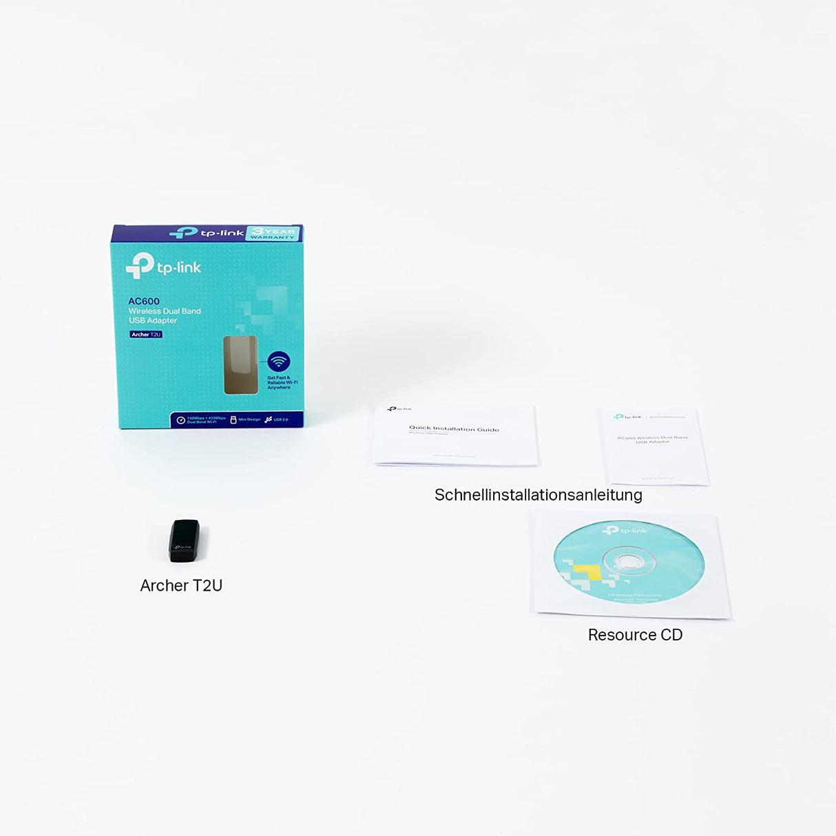 TP-Link Archer T2U V1 AC600 Wireless Dual Band USB Adapter, 2.4GHz 150Mbps/5Ghz 433Mbps, WiFi Dongle, Mini size, Supports Windows (XP/7/8/8.1/10), Mac OS (10.7-10.13)